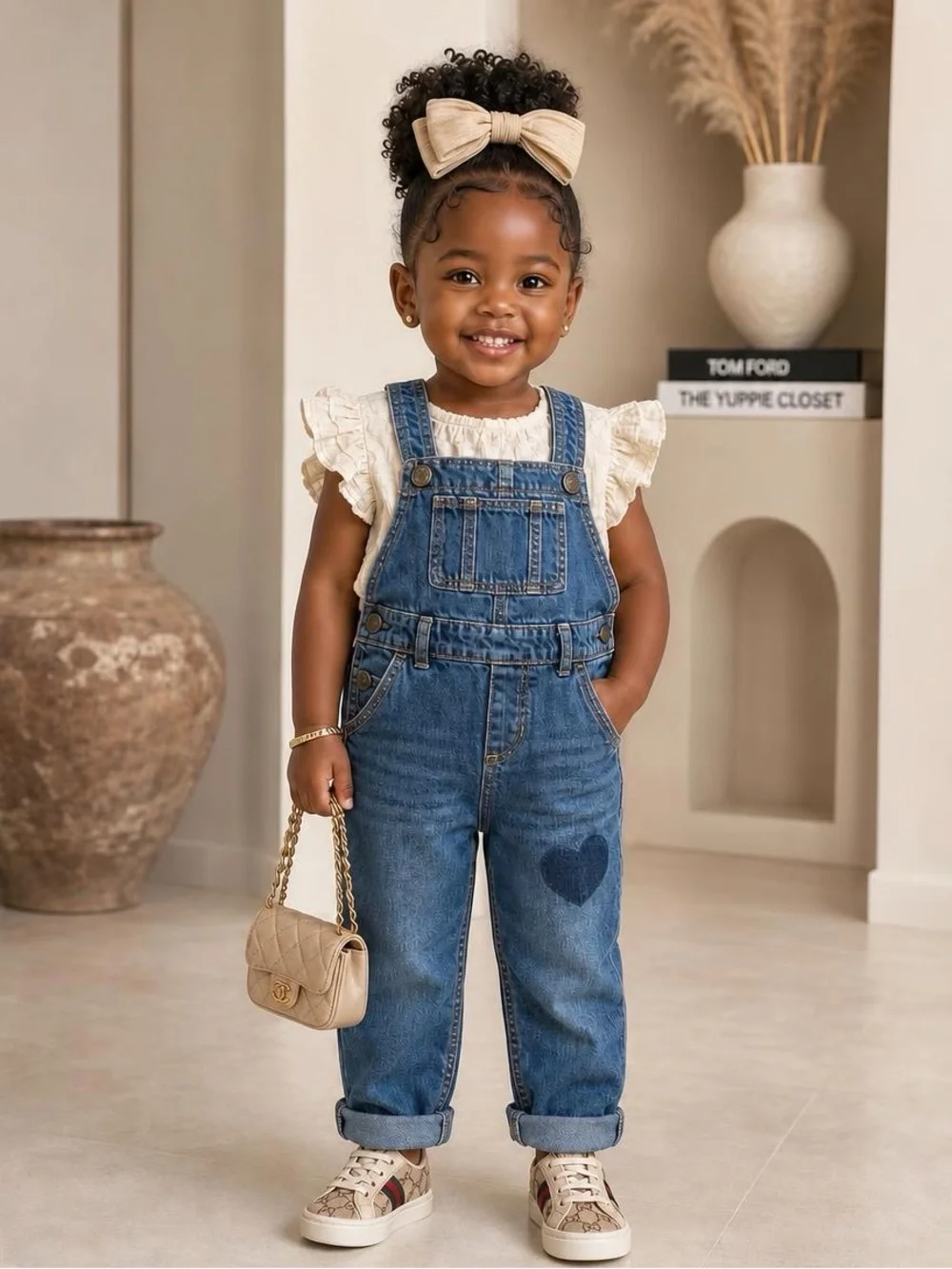 babyGap Denim Overalls with Heart Patch